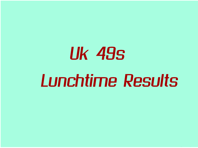 Uk49s Lunchtime Results: Wednesday 29 June 2022