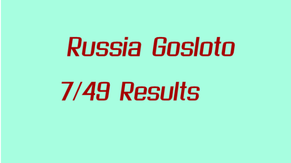 Russia Gosloto 7/49 Results: Monday 8 August 2022