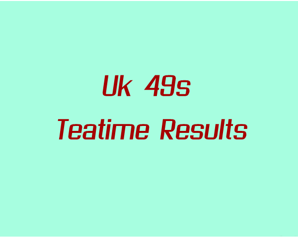 Uk49s Teatime Results: Wednesday 29 June 2022