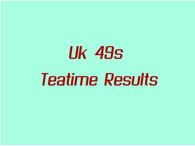 Uk49s Teatime Results